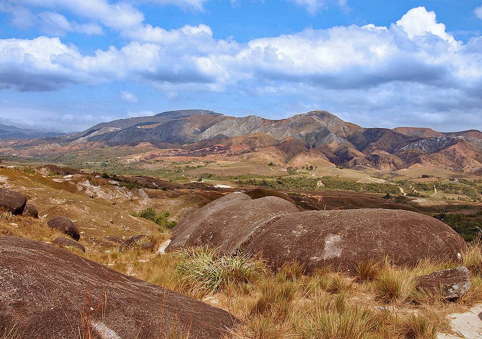  Rust color vista of barren, dry Andes mountains