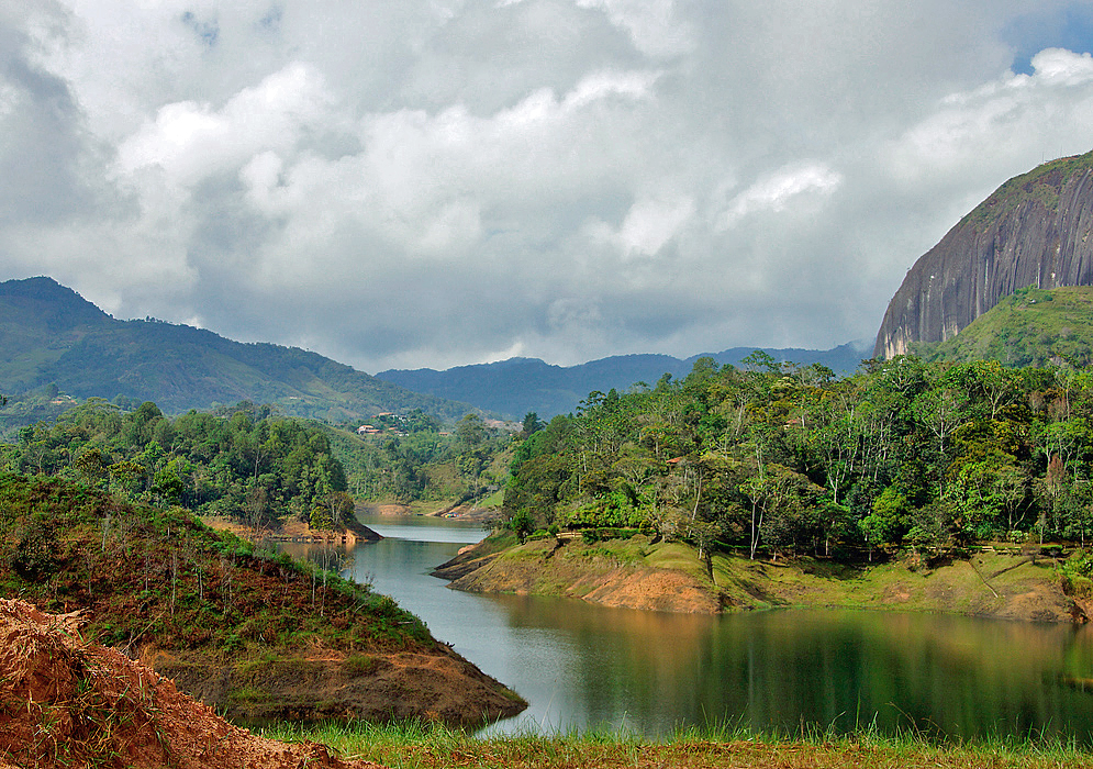Antioquia's landscape with mountains and creek