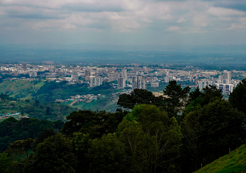 Armenia, Colombia vista on a cloudy day