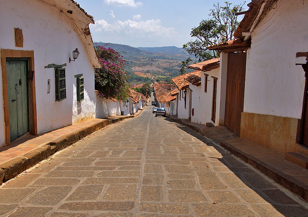 small street in Barichara,