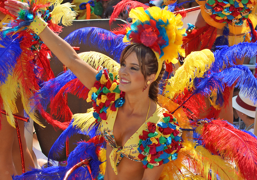 Barranquilla Carnival queen in costume