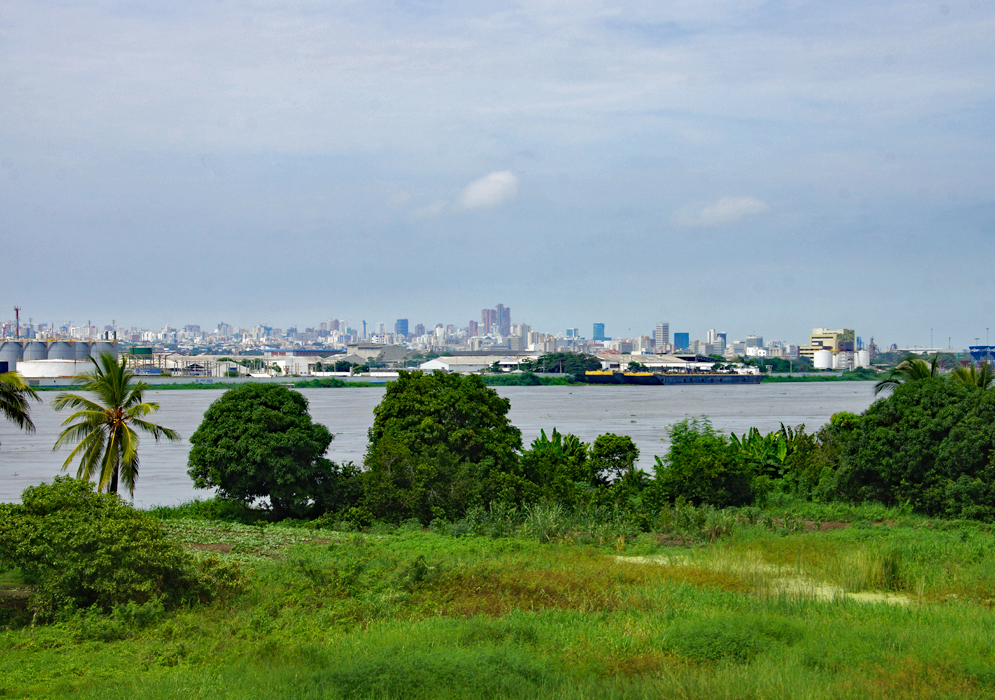 Industrial Barranquilla and port adjacent to the Magdalena River