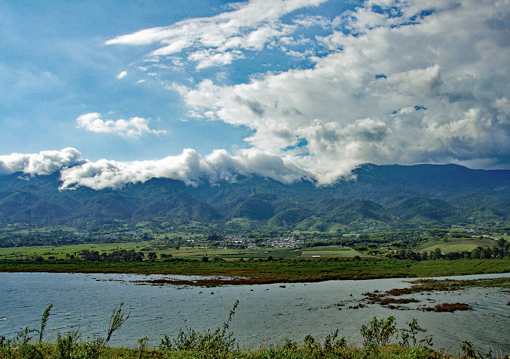 Darien, Colombia with Calima lake in the foreground