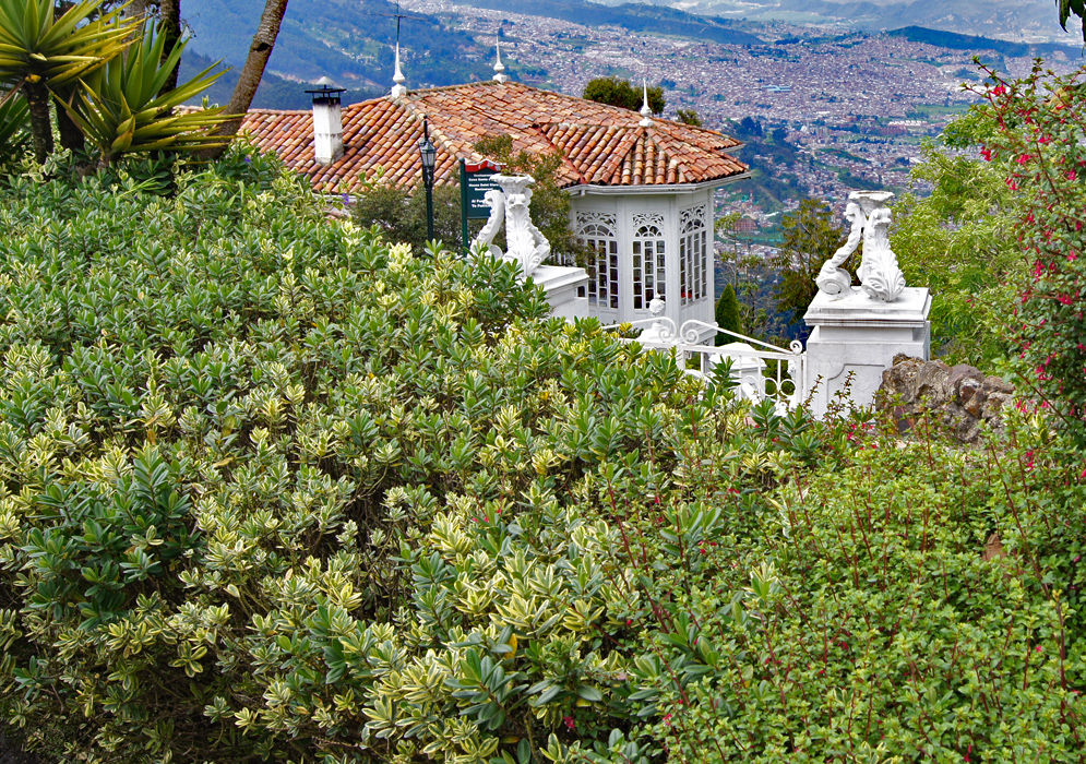 Vista of north of Bogotá from the Cerro de Monserrate restaurant 
