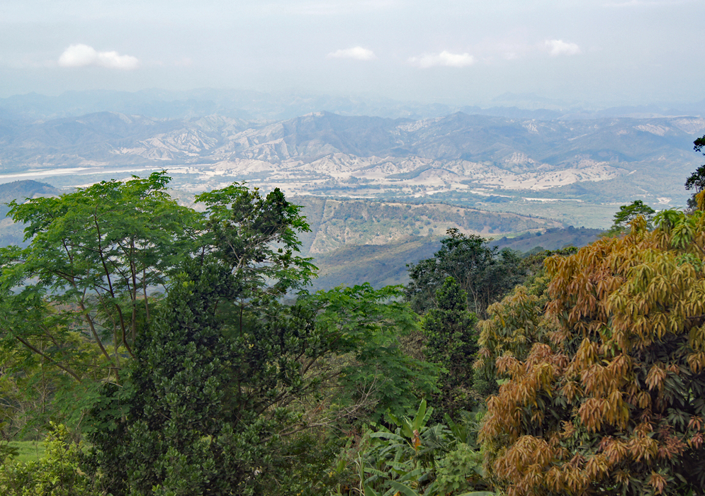 Colombia's Magdalena River Valley looking west from the Andes central mountain range