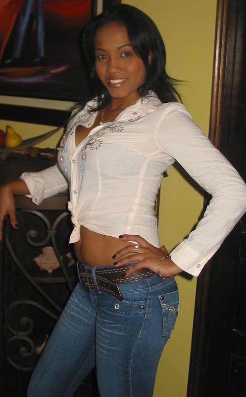 Colombian Woman White Button Blouse Colombian woman wearing a white button blouse