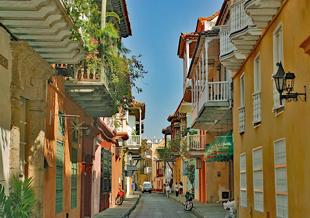 A typical narrow street inside the wall city