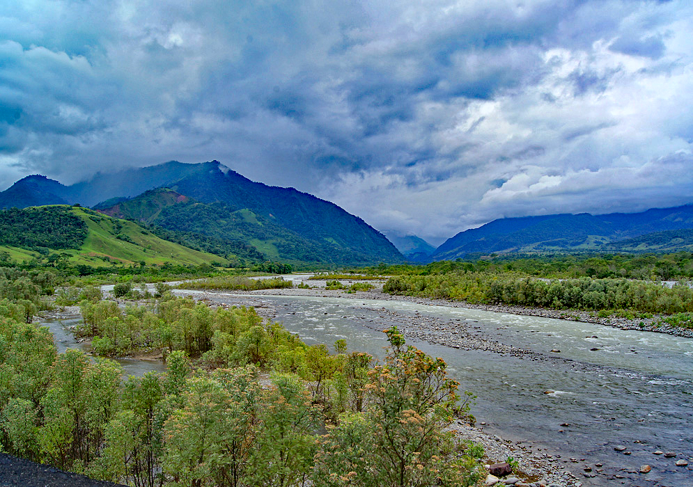 River flowing east from the eastern Andes