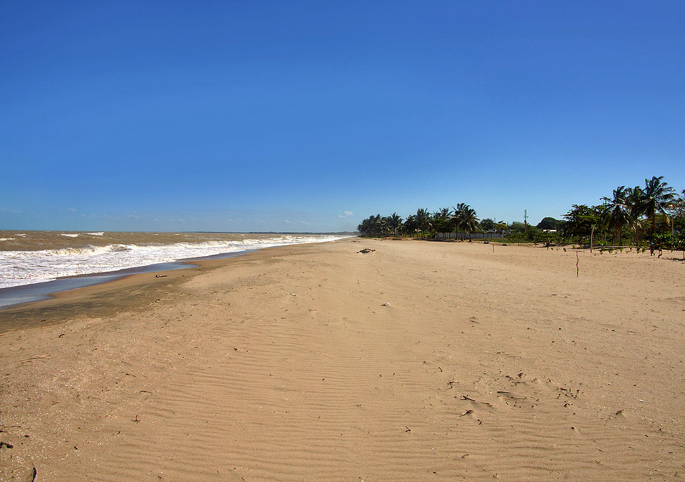 Wide beach and sandy shore