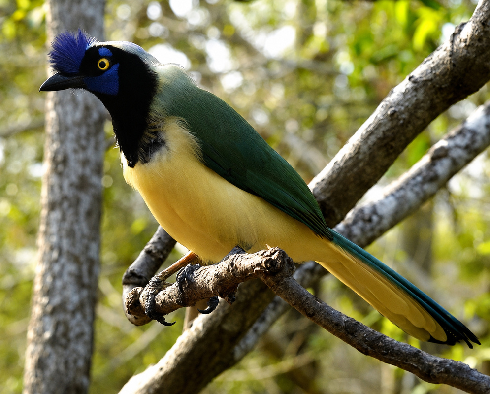 Cyanocorax yncas Perched A Cyanocorax yncas perched with its plumage and characteristic features visible