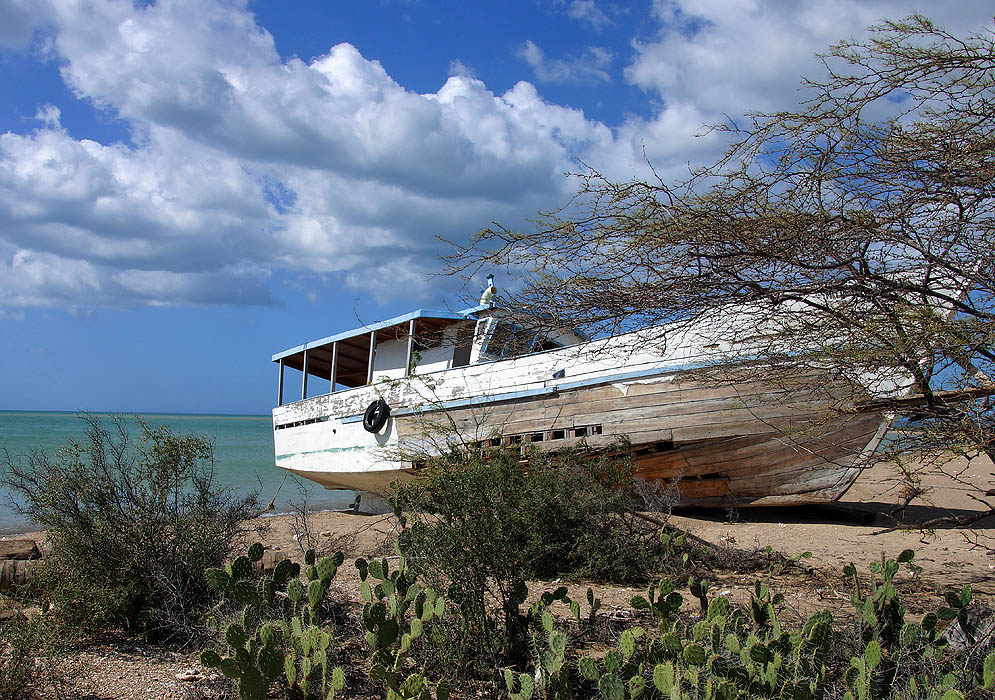 Boat beached in Guajira