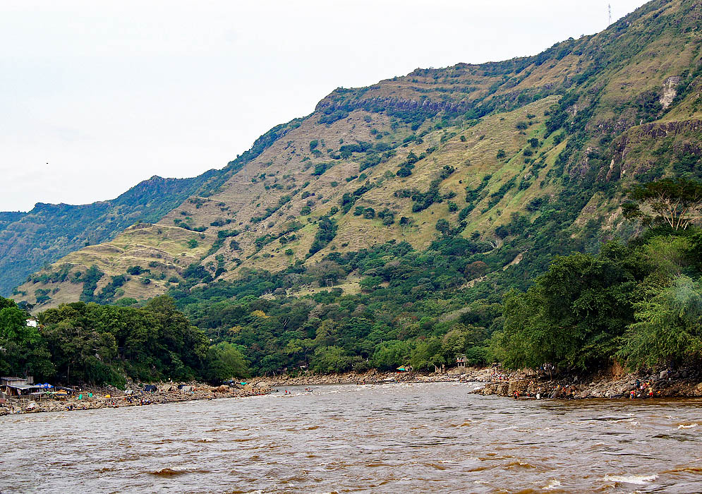 The Magdalena river looking north from Honda, Colombia