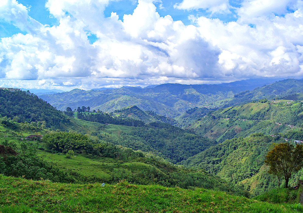 The Mountains looking west from Manizales