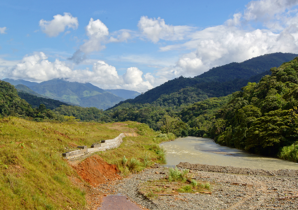 San Cripriano river flowing through the Pacific jungle of Colombia