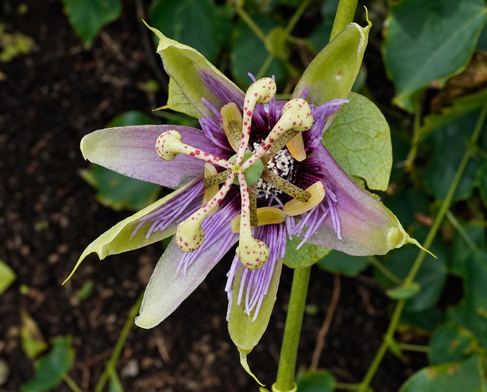Passiflora loefgrenii has faded passionflower with drooping filaments
