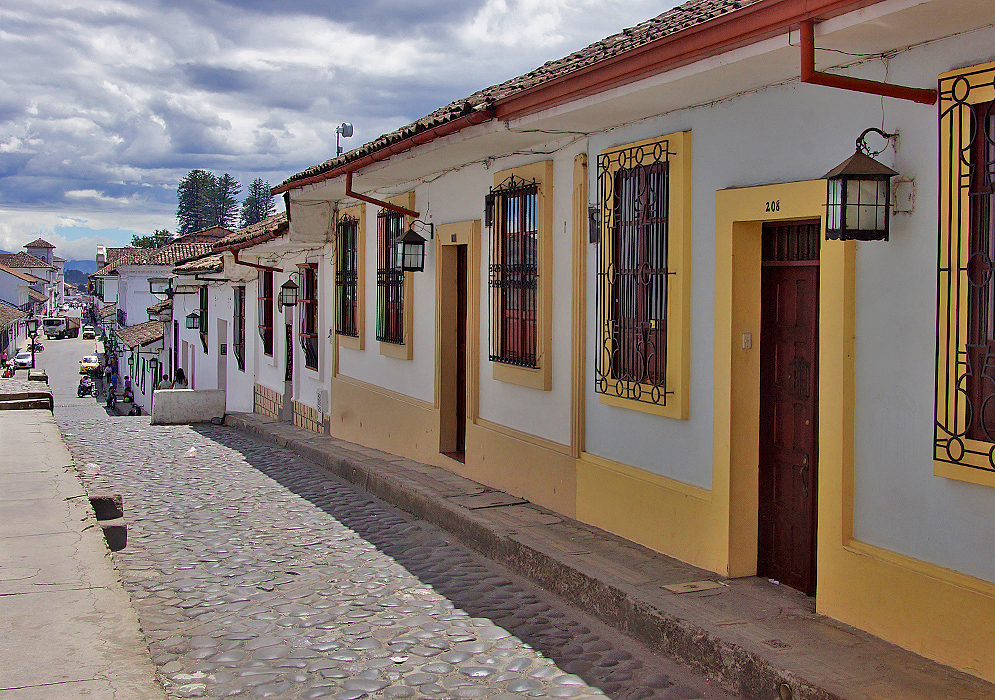 A small cobblestone street 