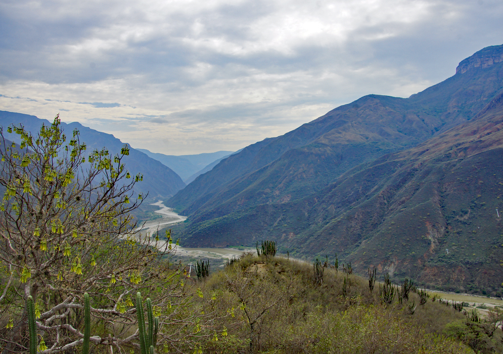 Chicamocha mountains in a cloudy day 