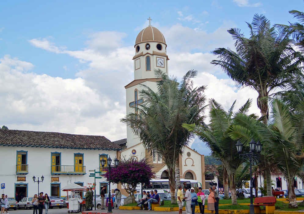 A church in Salento, Colombia