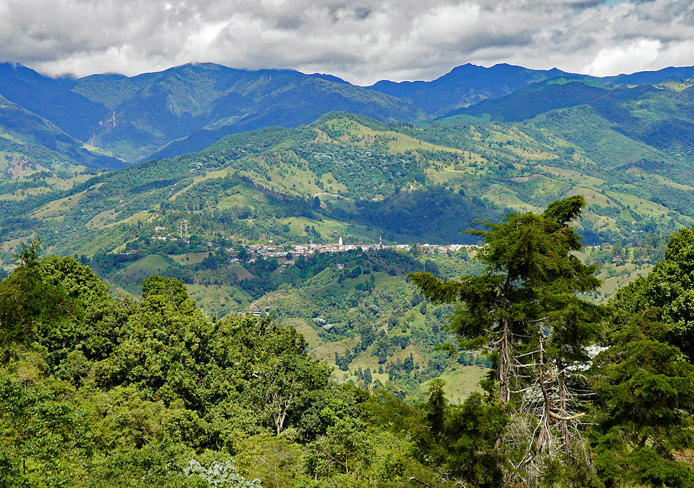 Looking west toward Salento, Colombia in the distance
