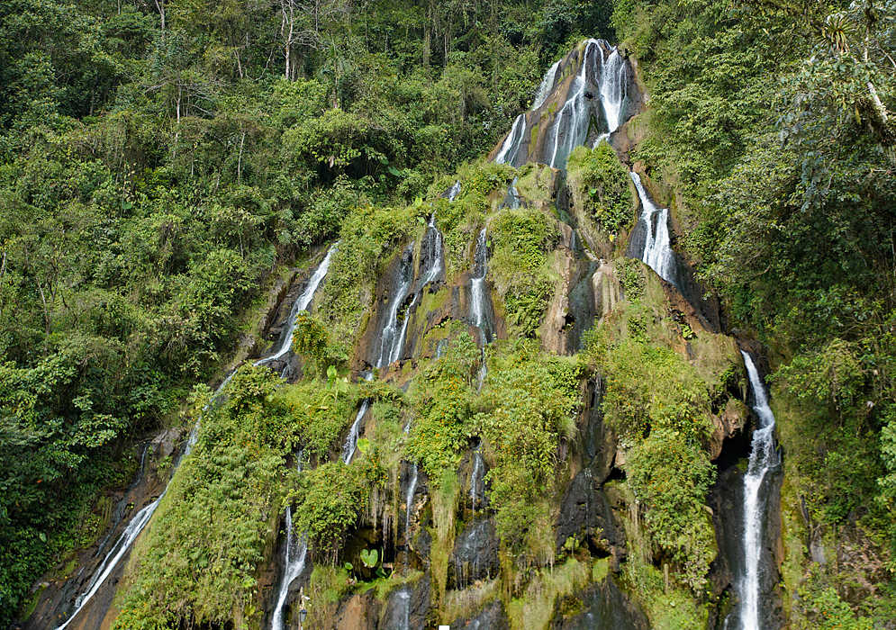Waterfall in the Central Andes of Colombia