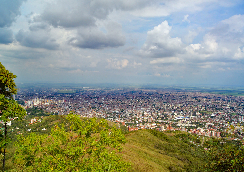 A vista of Santiago de Cali and the valley