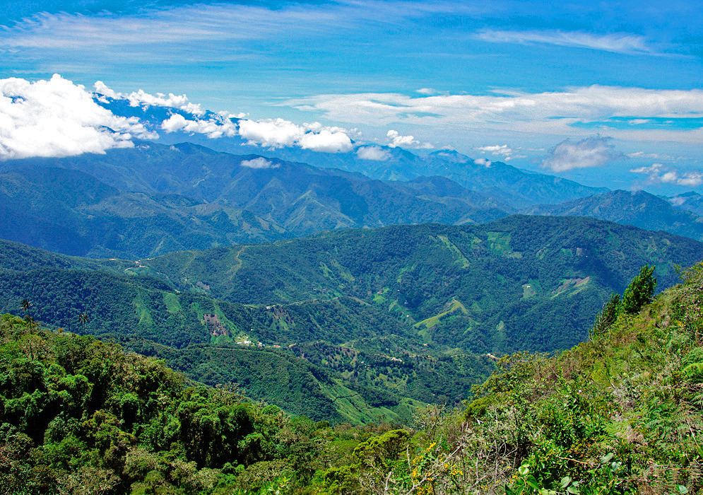 Surrounding slopes and mountains around San Lorenzo, Colombia