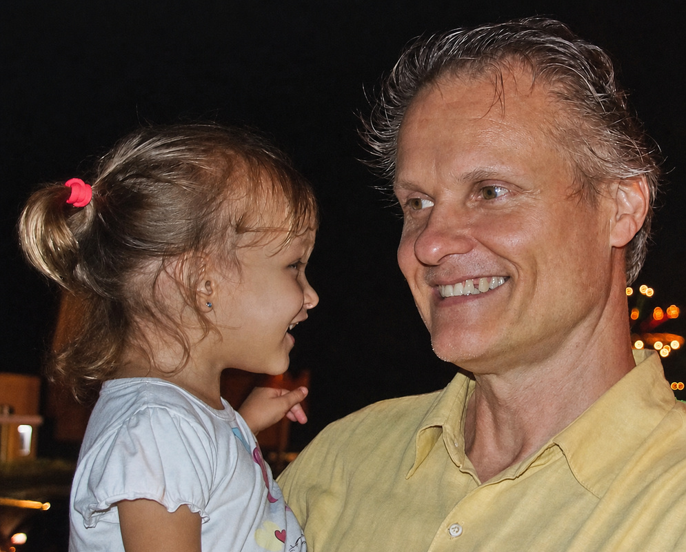 Wonderful Danica Alejandra Morrow Daza and Papi Danica Alejandra Morrow Daza smiles while looking at her father, who is also grinning as they share a joyful and loving moment together